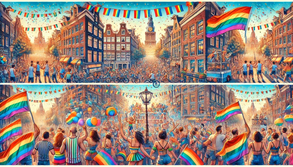 Durante el Orgullo Gay de Ámsterdam, especialmente en el último fin de semana, se llevan a cabo numerosos eventos